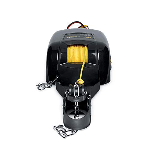 ZenVora Electric Boat Anchor Winch with Horizontal Mount Davit, 40 lb Capacity, 100 ft Nylon Rope & Mounting Hardware