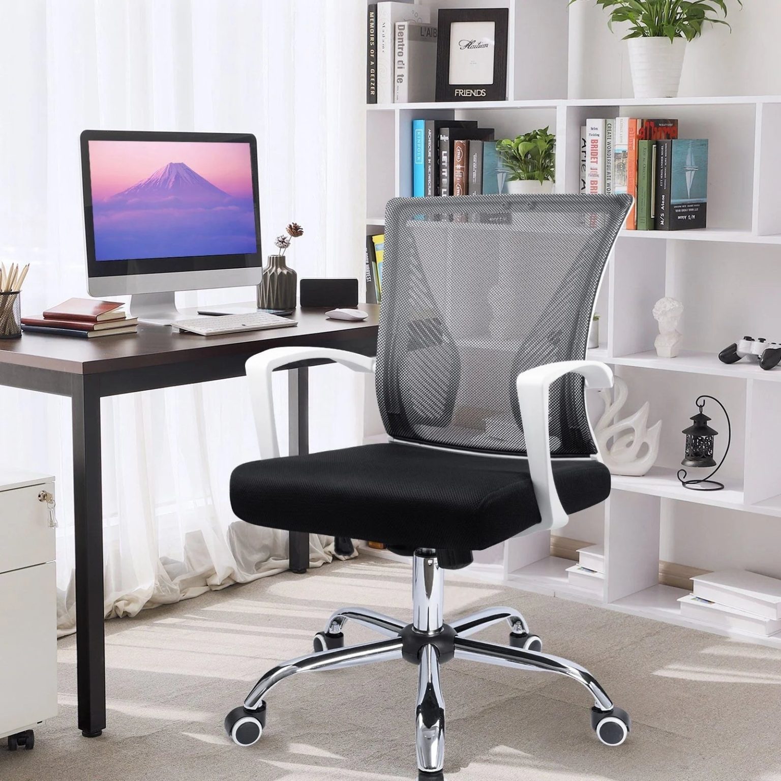 ZenVora Ergonomic Mesh Office Chair with Lumbar Support, Breathable Computer Desk Chair