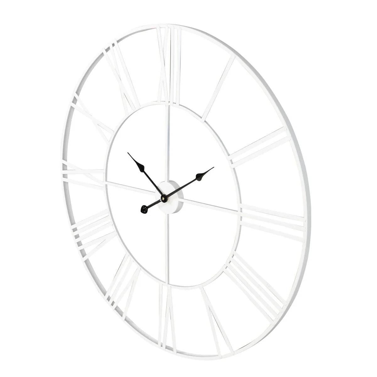 ZenVora Modern Round Metal Wall Clock, Decorative Circular Hanging Clock for Living Room, Bedroom and Office