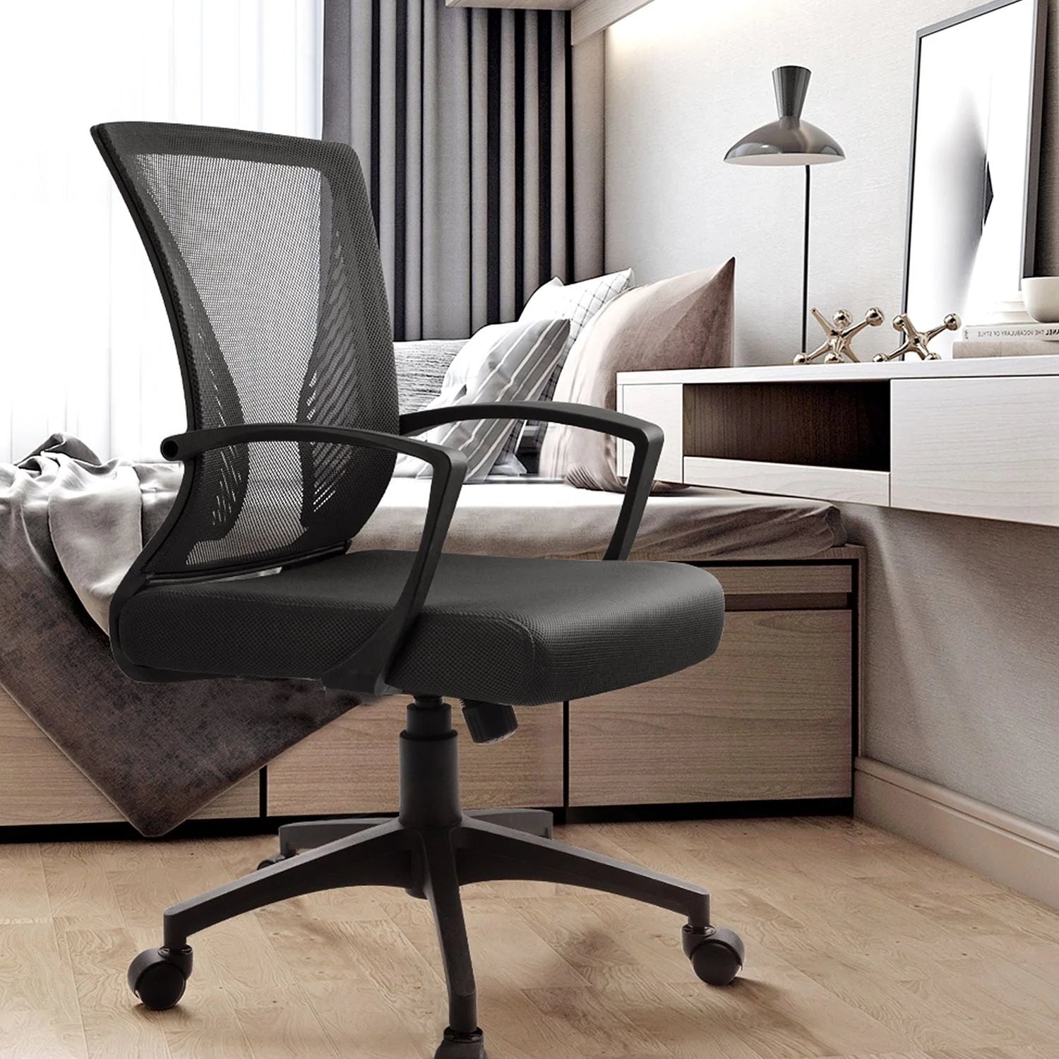 ZenVora Ergonomic Mesh Office Chair with Lumbar Support, Breathable Computer Desk Chair