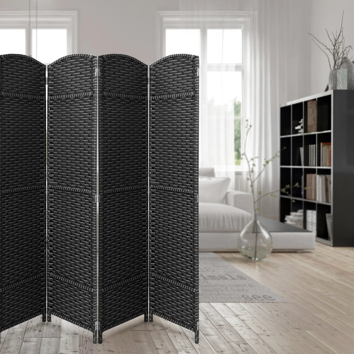 ZenVora Tall Folding Room Divider Screen, Portable Privacy Partition Wall Panel for Bedroom, Living Room and Office