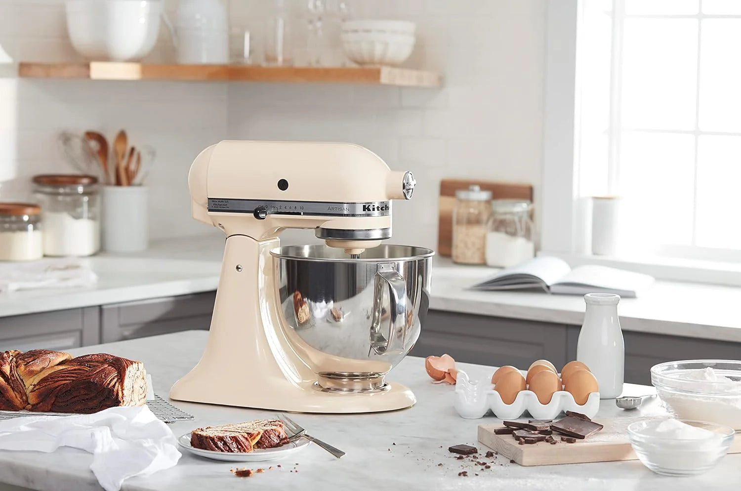 ZenVora 5-Quart Tilt-Head Stand Mixer, Electric Kitchen Mixer with Bowl, Multi-Speed Settings for Baking, Mixing and Food Preparation