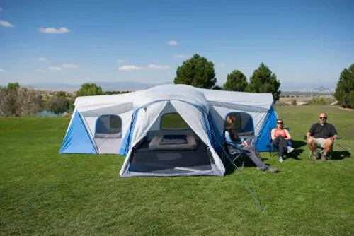 ZenVora 16-Person 3-Room Family Cabin Tent with 3 Entrances