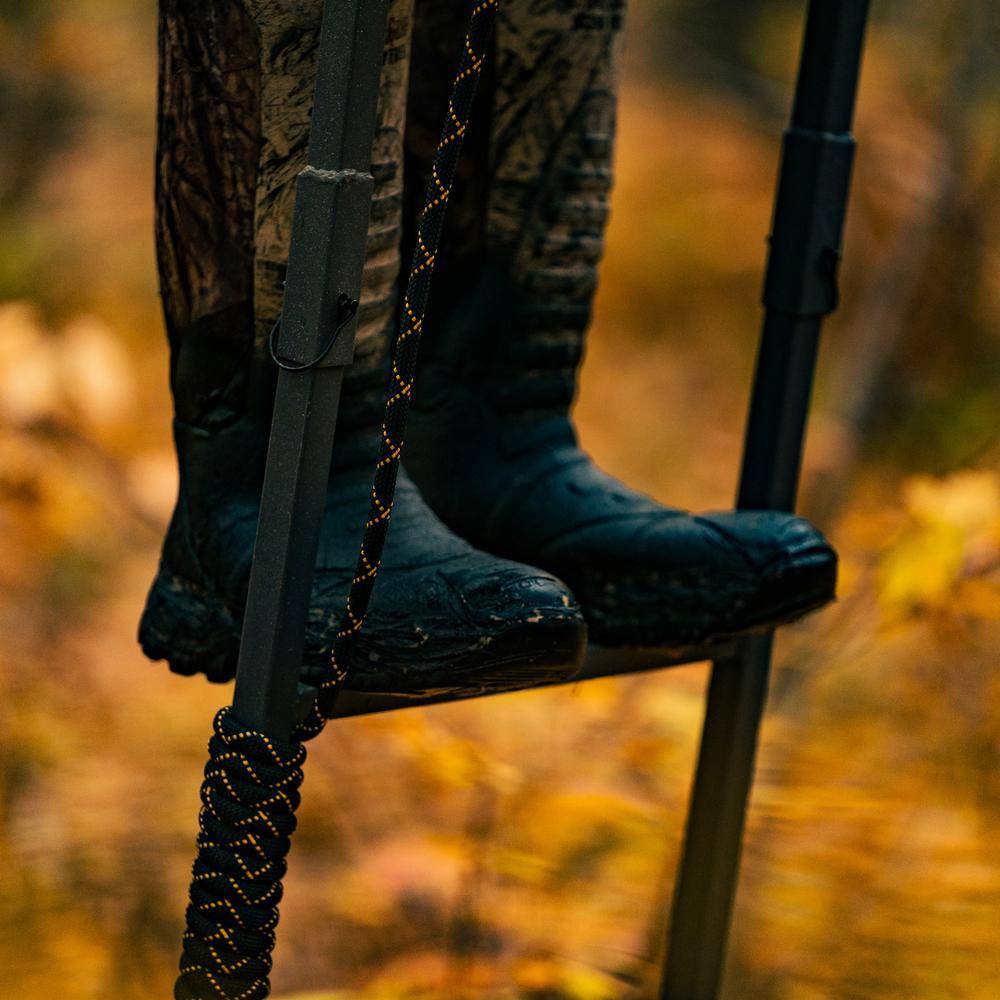 ZenVora Jumbo Jack Ladder Stand – Adjustable Shooting Rail, Large Platform, Mesh Seat