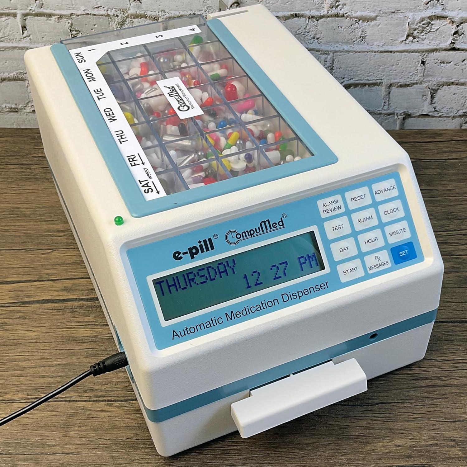 ZenVora Tamper-Resistant Automatic Pill Dispenser, AC Powered