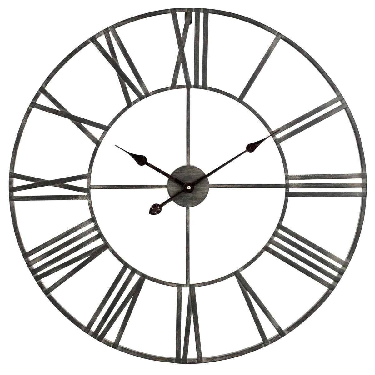 ZenVora Modern Round Metal Wall Clock, Decorative Circular Hanging Clock for Living Room, Bedroom and Office