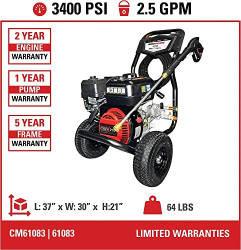 ZenVora 3,400 PSI Gas Pressure Washer