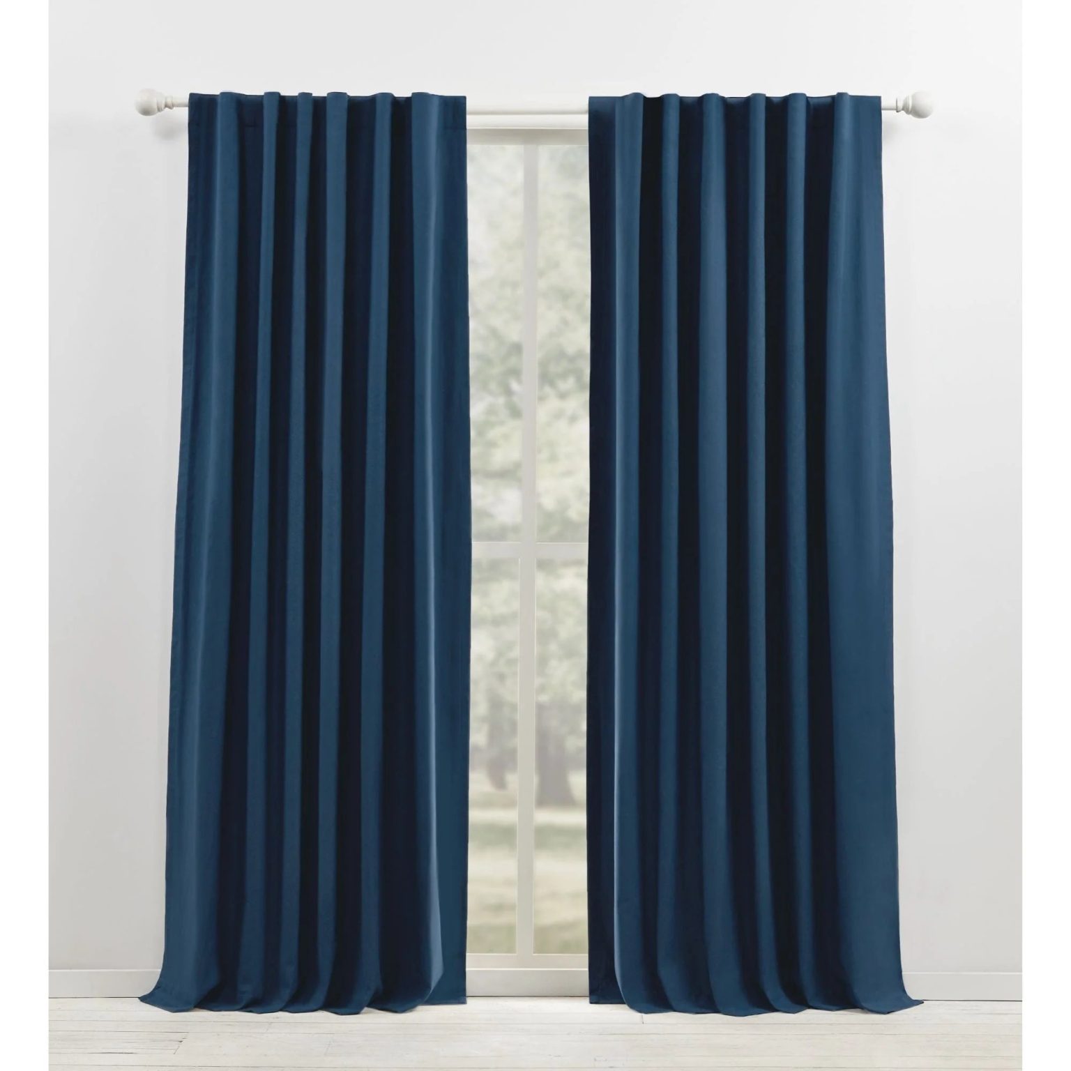 ZenVora Blackout Single Curtain Panel, Back Tab and Rod Pocket Window Curtain