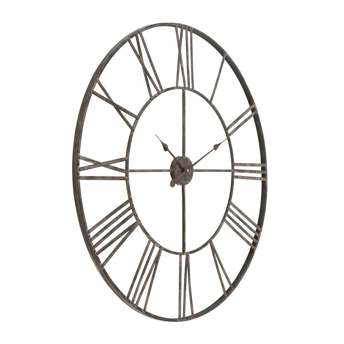 ZenVora Modern Round Metal Wall Clock, Decorative Circular Hanging Clock for Living Room, Bedroom and Office