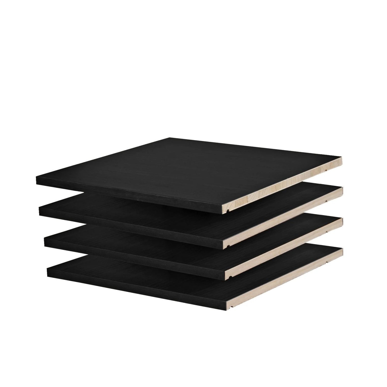 ZenVora Set of 4 Small Solid Wood Shelves for Wardrobe and Armoire Storage