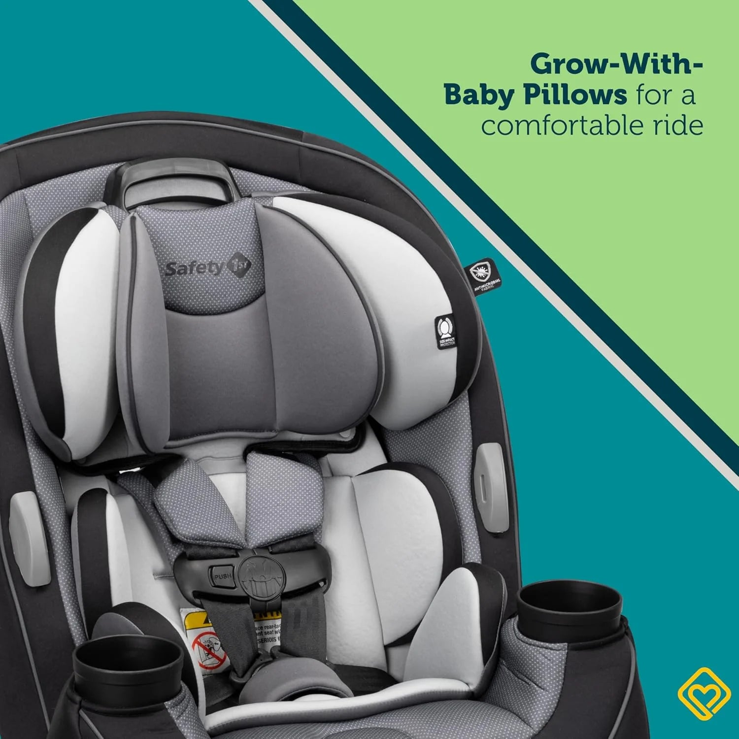 ZenVora 3-in-1 Convertible Car Seat, All-In-One Infant Toddler Booster Seat, Rear & Forward Facing Child Safety Seat