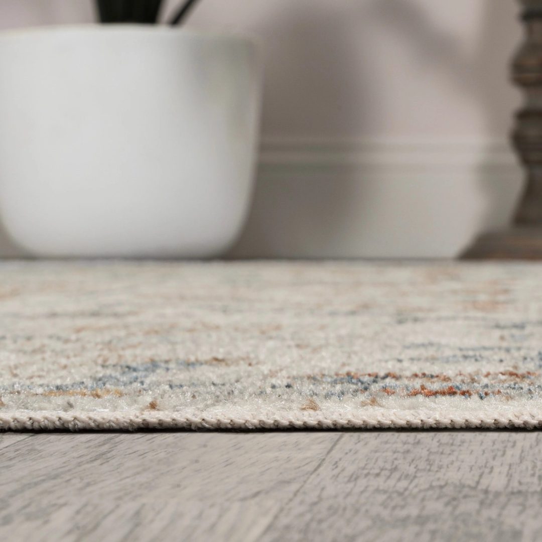 ZenVora Bohemian Medallion Low-Pile Machine-Washable Area Rug, Cream and Terra