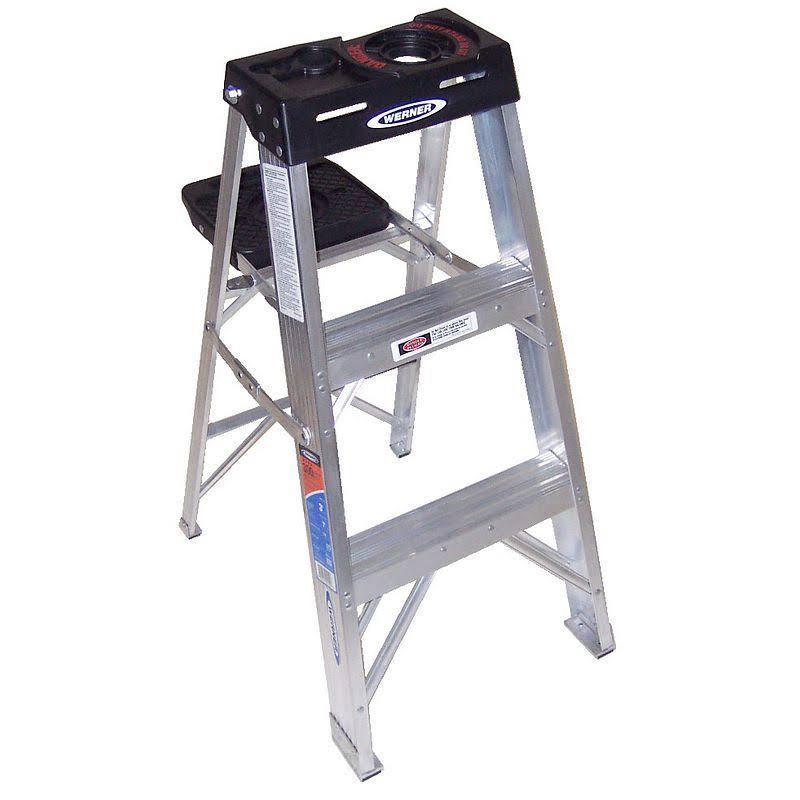 ZenVora 3 ft Aluminum Step Ladder - 300 lb Capacity Folding Stepladder