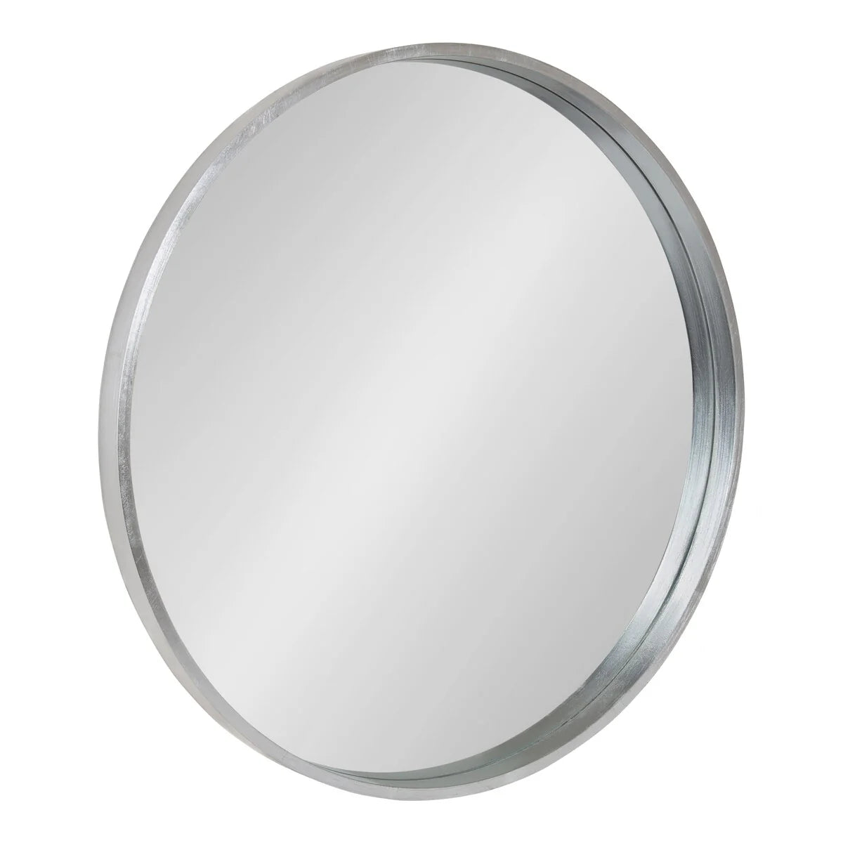 ZenVora Round Wood Accent Wall Mirror, Modern Decorative Wooden Frame Mirror for Living Room, Bedroom and Entryway