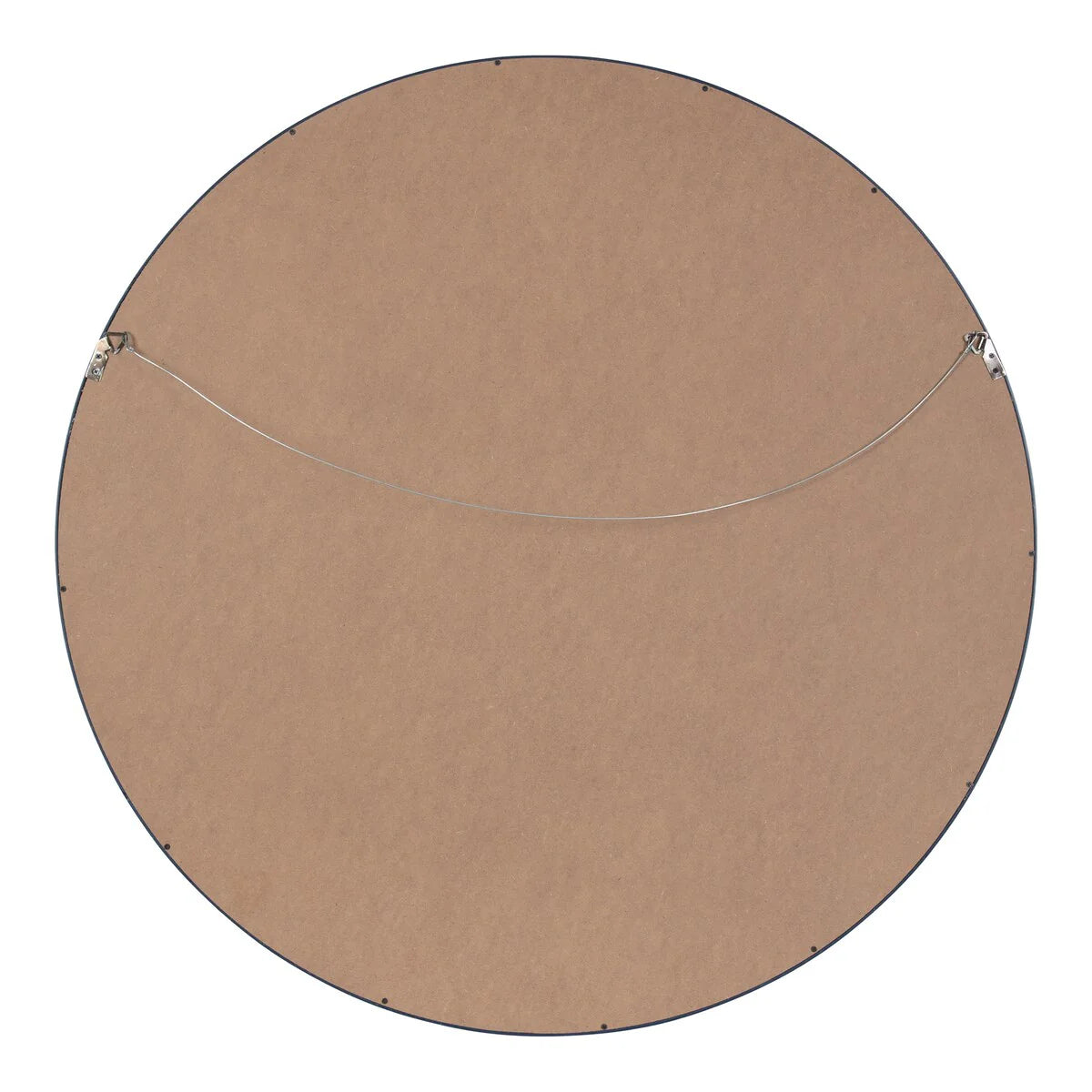 ZenVora Round Wood Accent Wall Mirror, Modern Decorative Wooden Frame Mirror for Living Room, Bedroom and Entryway