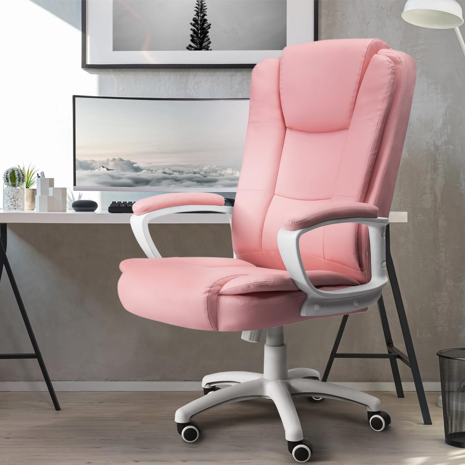 ZenVora 400 LBS Big and Tall Office Chair, Heavy Duty Ergonomic Computer Desk Chair for Home Office and Workspace