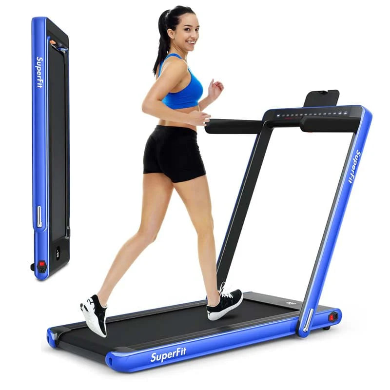 ZenVora 2-in-1 Folding Electric Treadmill, 2.25 HP, Under-Desk, with Dual Display and Smart App Control