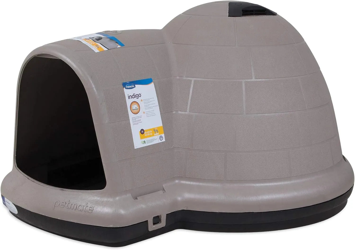 ZenVora XL Igloo Dog House for 90–125 Lb. Dogs, All-Weather Pet Shelter, Made in USA