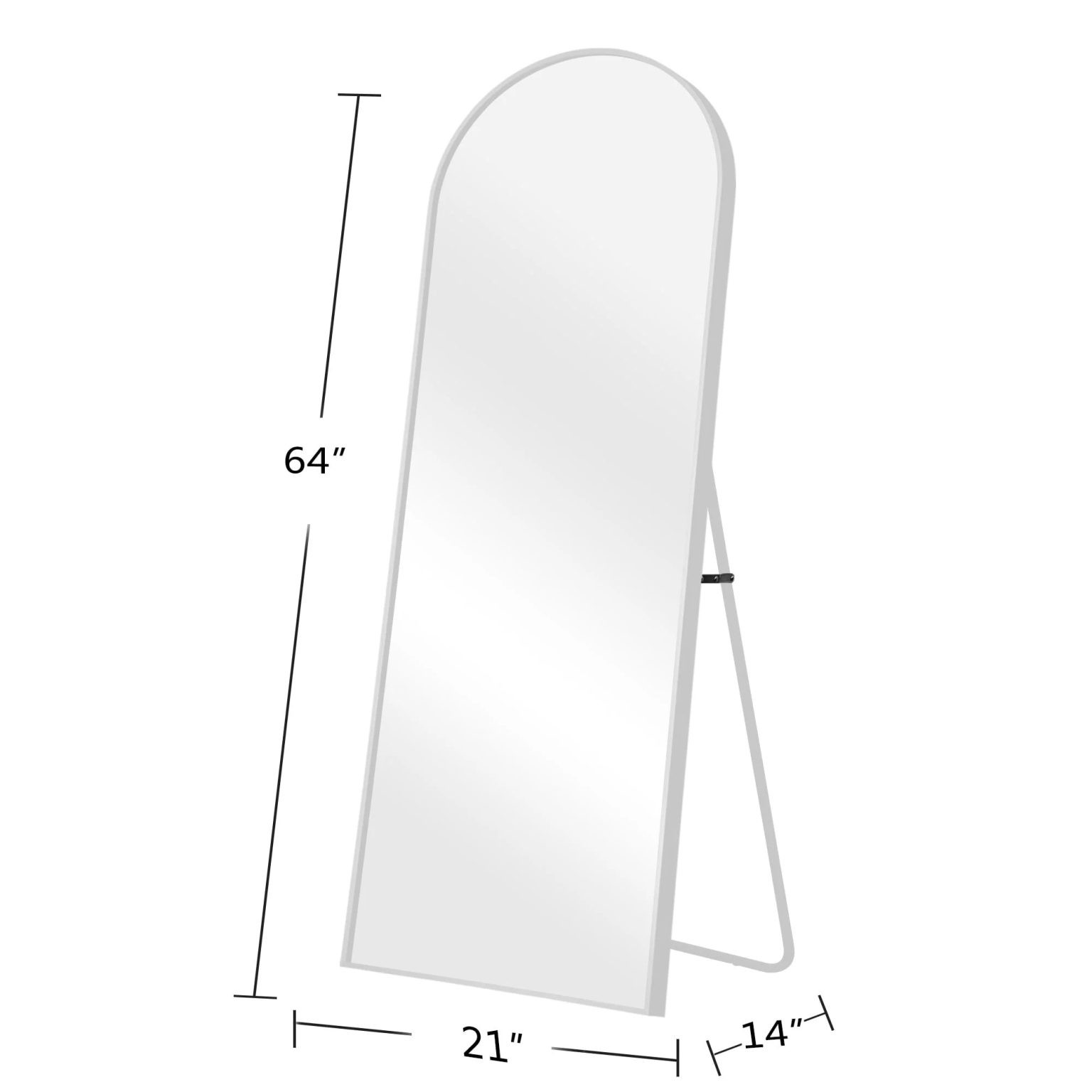 ZenVora Arched Full Length Floor Mirror, Large Full Body Standing and Wall Mounted Mirror for Bedroom, Living Room and Home Decor