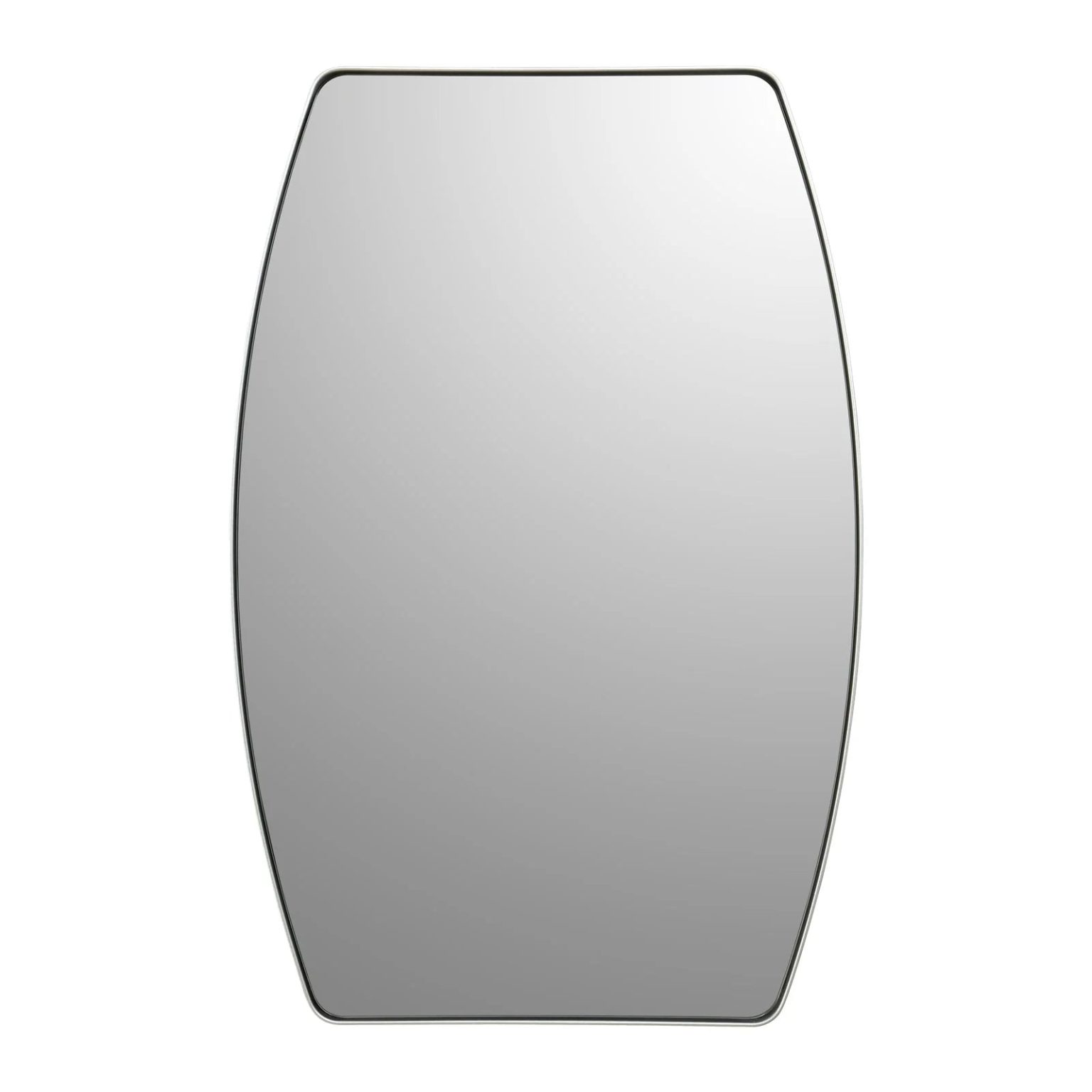ZenVora Modern Oblong Metal Wall Mirror, Decorative Elongated Hanging Mirror for Living Room, Bedroom and Entryway