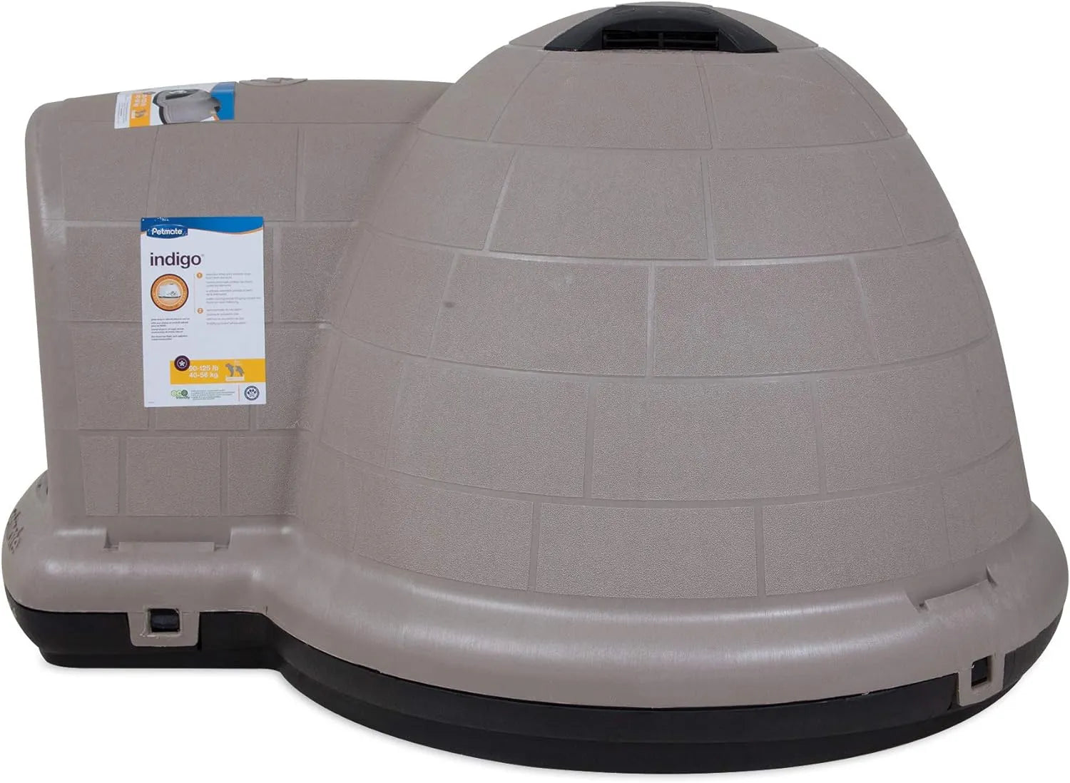 ZenVora XL Igloo Dog House for 90–125 Lb. Dogs, All-Weather Pet Shelter, Made in USA