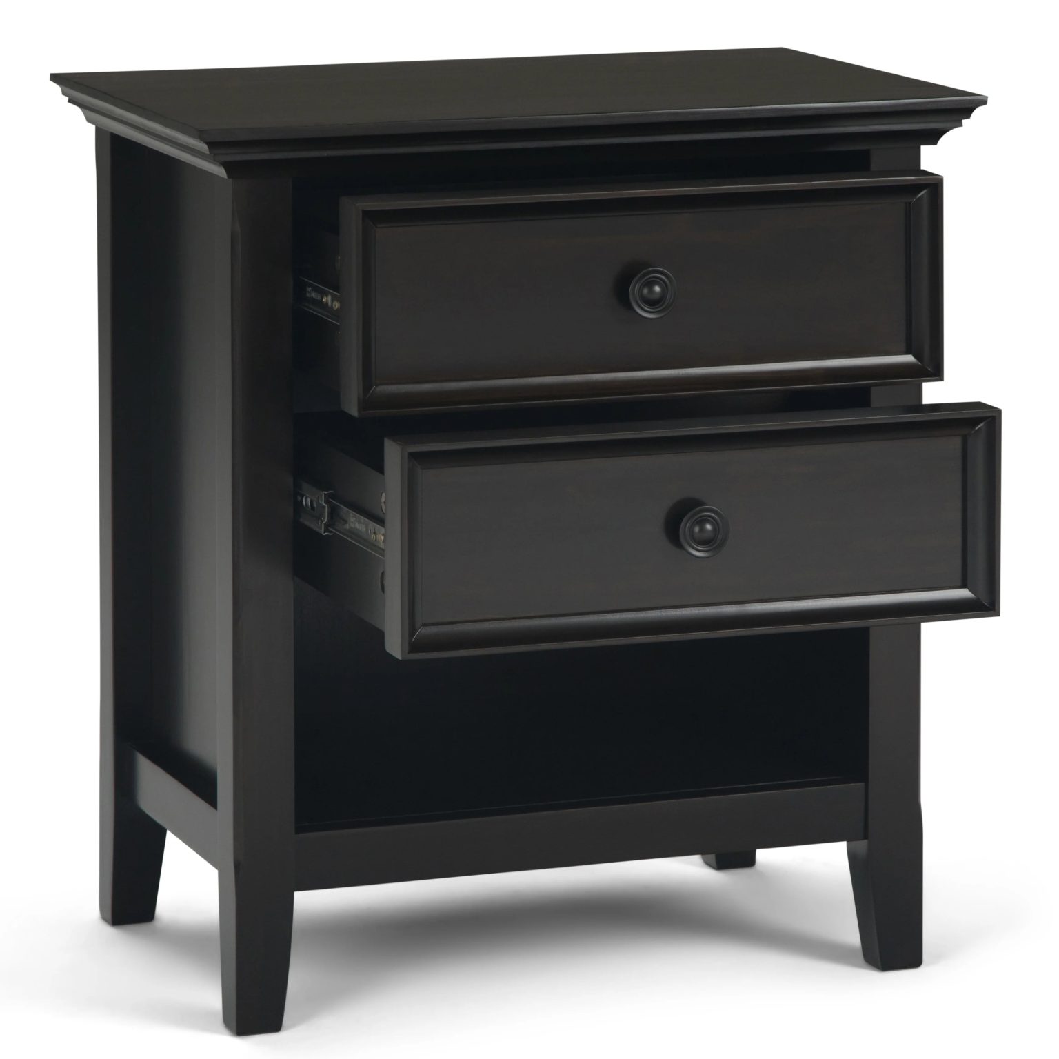 ZenVora 24 Inch Wide Solid Wood Nightstand, Bedside Table and Bedroom End Table