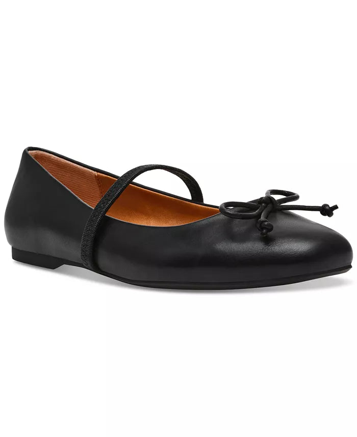 ZenVora Women's Bow Mary Jane Ballet Flats, Elegant Round Toe Casual Flat Shoes for Everyday Wear