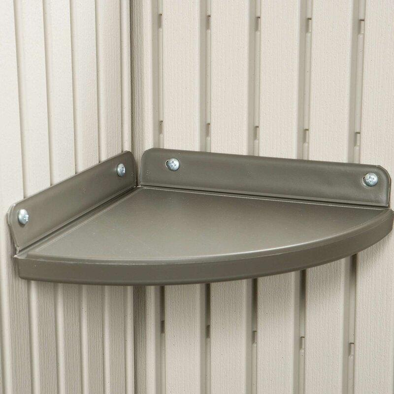 ZenVora Side Entry Plastic Outdoor Storage Shed - HDPE Garden Shed with Steel Frame and Vents