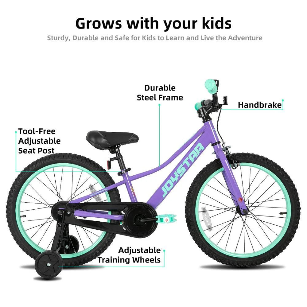 ZenVora 20-Inch Kids Bike with Training Wheels