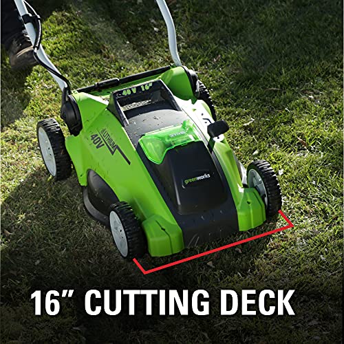 ZenVora 40V 16-Inch Cordless Electric Lawn Mower with 4.0Ah Battery and Charger