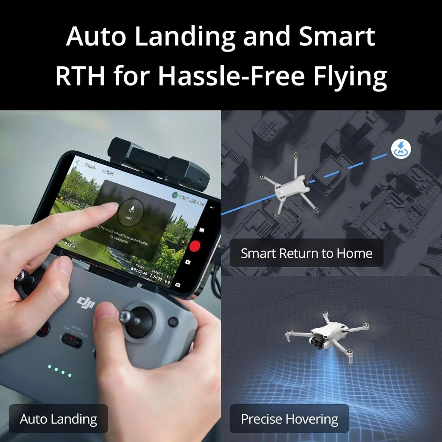 ZenVora 4K Camera Drone with 38-Min. Flight Time, 10 km Video Transmission, GPS Auto Return and Vertical Shooting