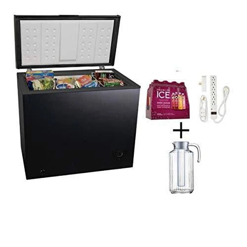 ZenVora 7 Cu. Ft. Chest Freezer - Black with Adjustable Temperature Control