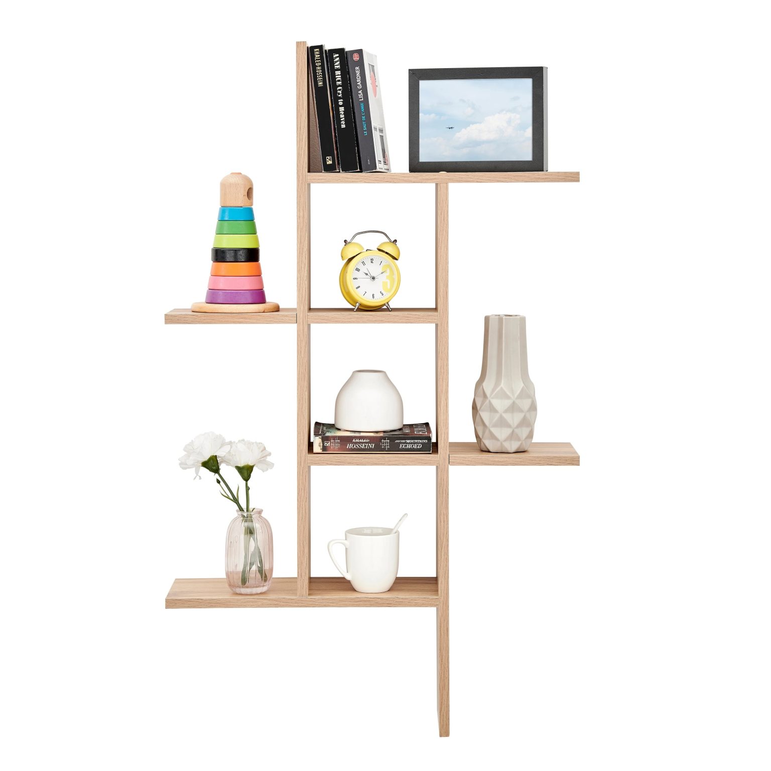 ZenVora Cantilever Floating Wall Shelf, Modern Decorative Display Shelf for Living Room, Bedroom and Home Storage