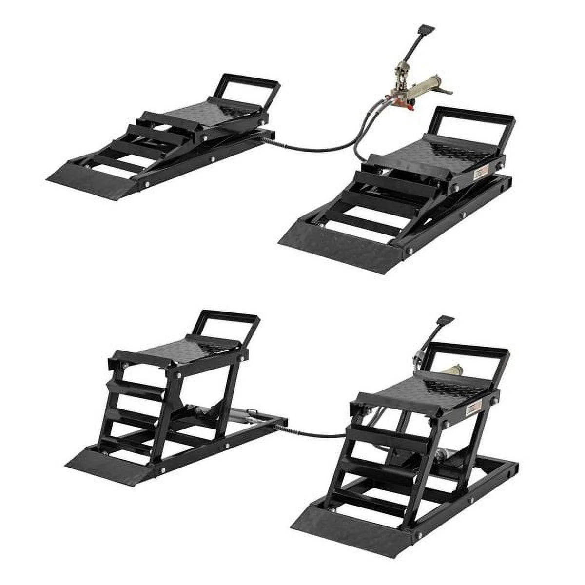 ZenVora Hydraulic Car Lift with Ramps, 3,000 lb. Capacity per Pair, Heavy-Duty Vehicle Lift for Automotive Maintenance and Repair