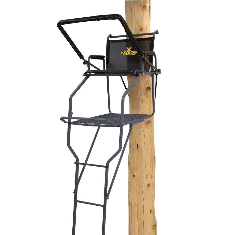 ZenVora Jumbo Jack Ladder Stand – Adjustable Shooting Rail, Large Platform, Mesh Seat