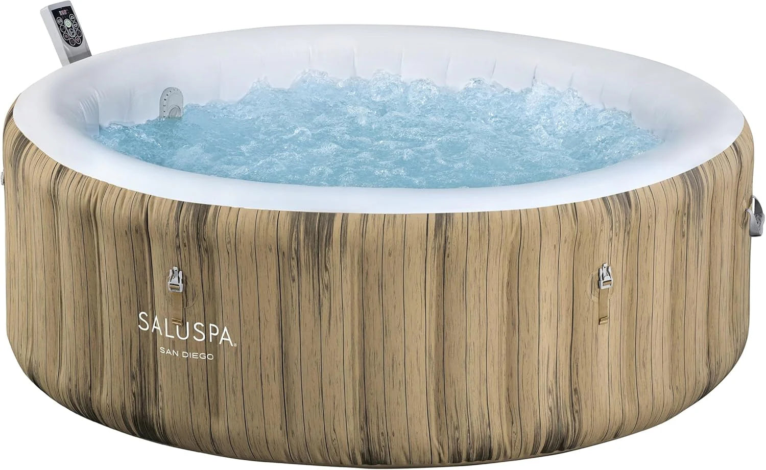 ZenVora 71 x 26-Inch Inflatable Hot Tub Spa for 2-4 Persons, Portable, with 2 Covers, Black