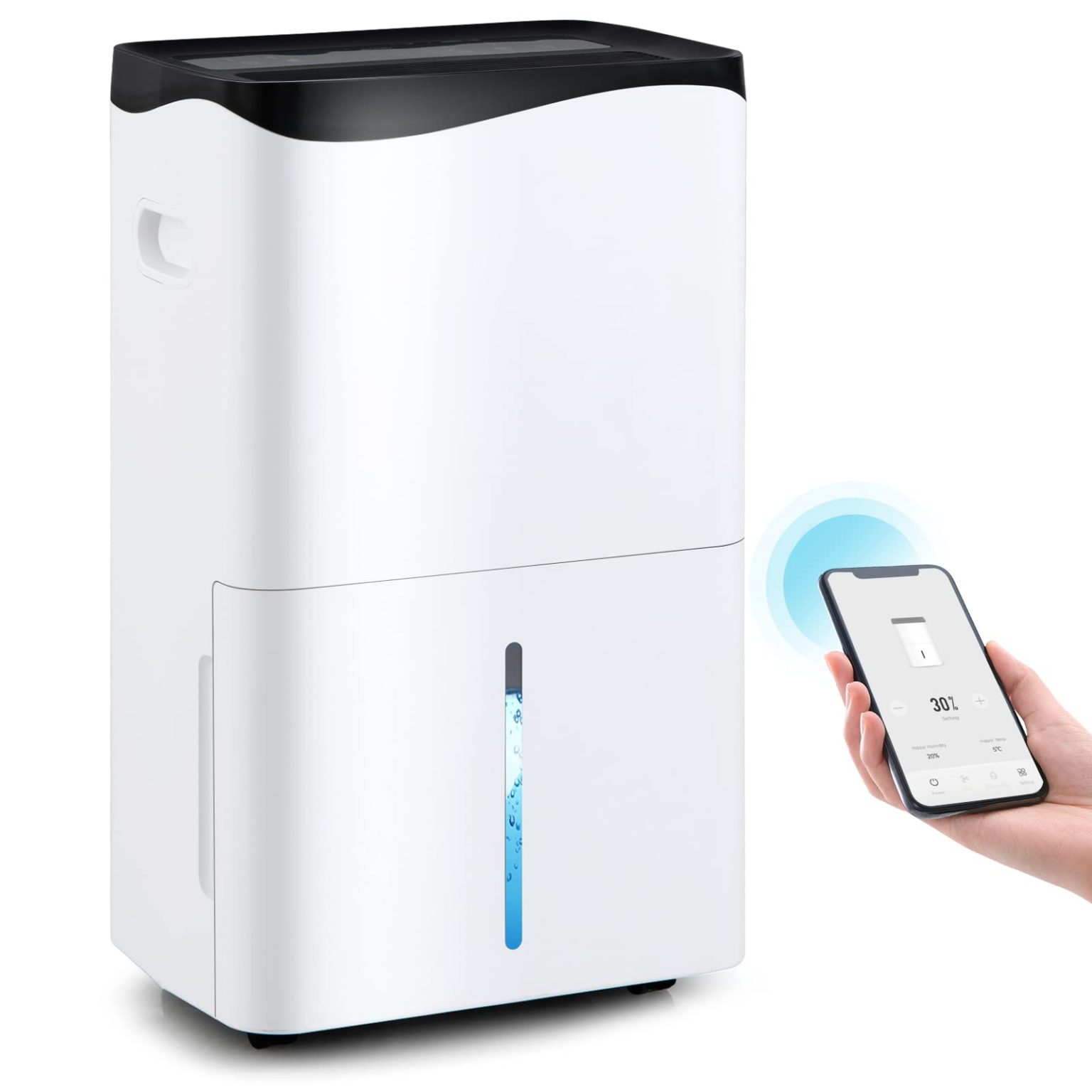 ZenVora 100 Pint Dehumidifier – Covers 5500 Sq.Ft with Smart App & Alexa Voice Control
