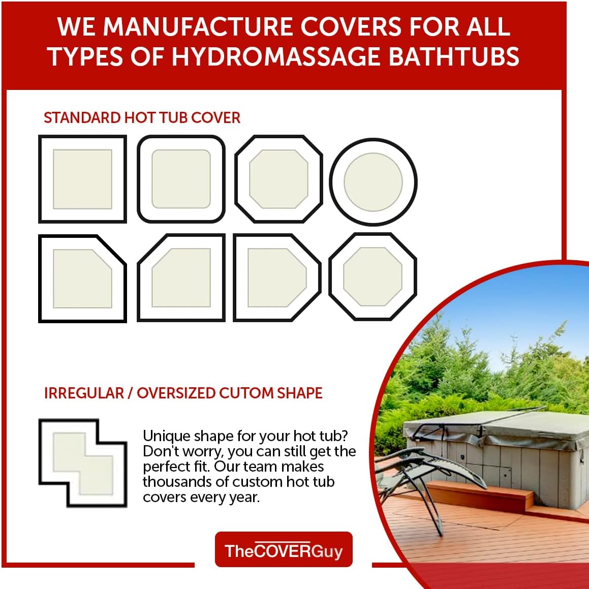 ZenVora Premium Custom Replacement Spa Cover – Tapered 6", 5", or 4" for All-Climate Energy Savings