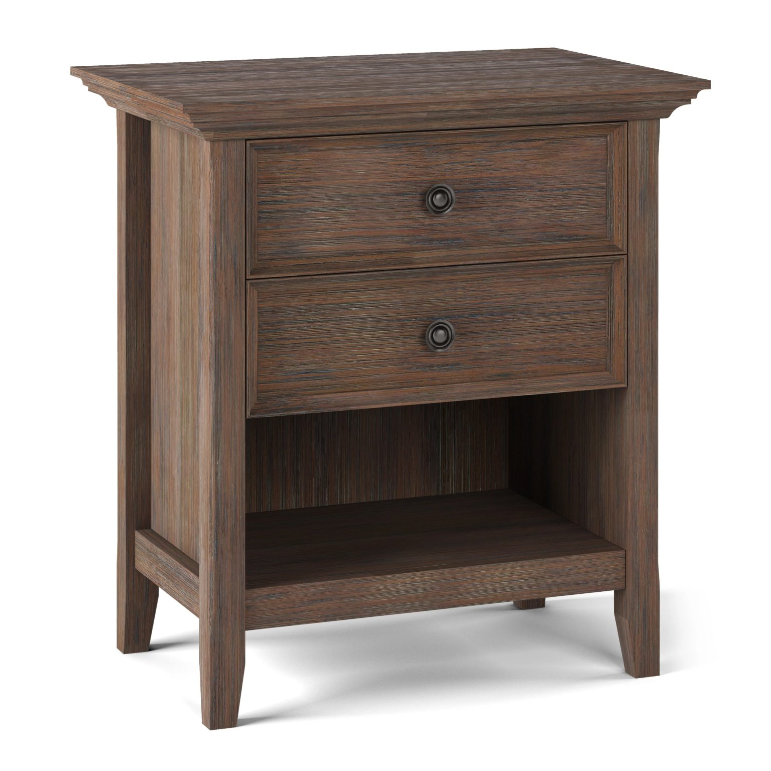 ZenVora 24 Inch Wide Solid Wood Nightstand, Bedside Table and Bedroom End Table