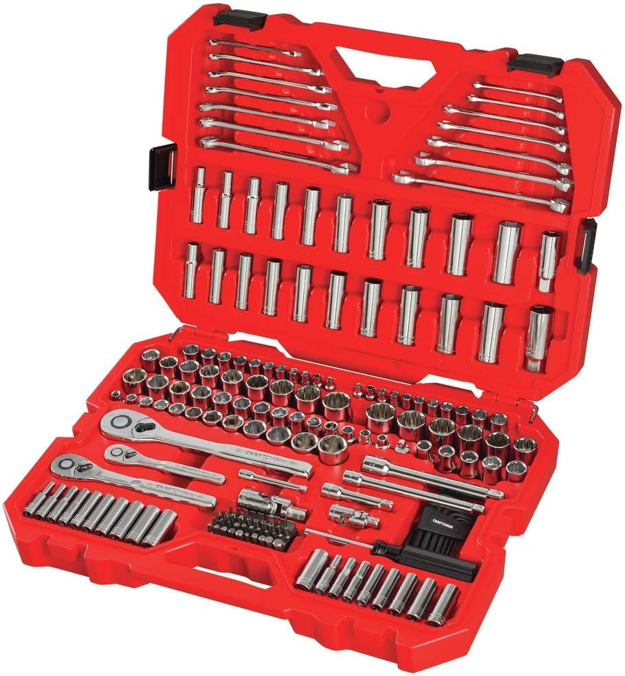 ZenVora 189-Piece Mechanics Tool Set, 1/4-Inch and 3/8-Inch Drive