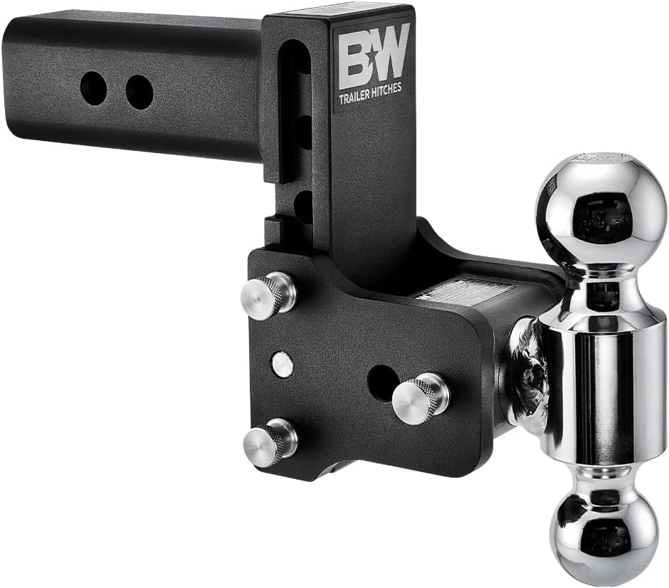 ZenVora Adjustable Trailer Hitch Ball Mount, Tow and Stow Towing Hitch with Adjustable Height