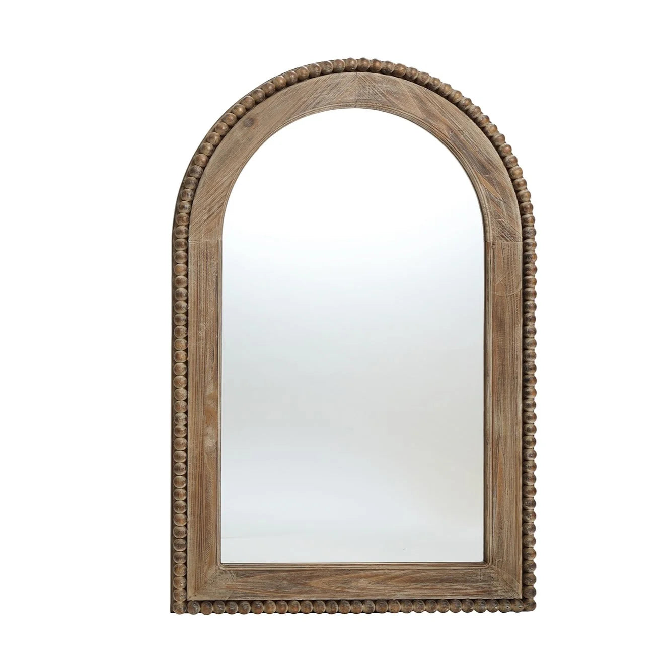 ZenVora Wood Framed Arch Window Wall Mirror, Bathroom Wall Mirror - 39.25 H x 25.87 W x 1.5 D