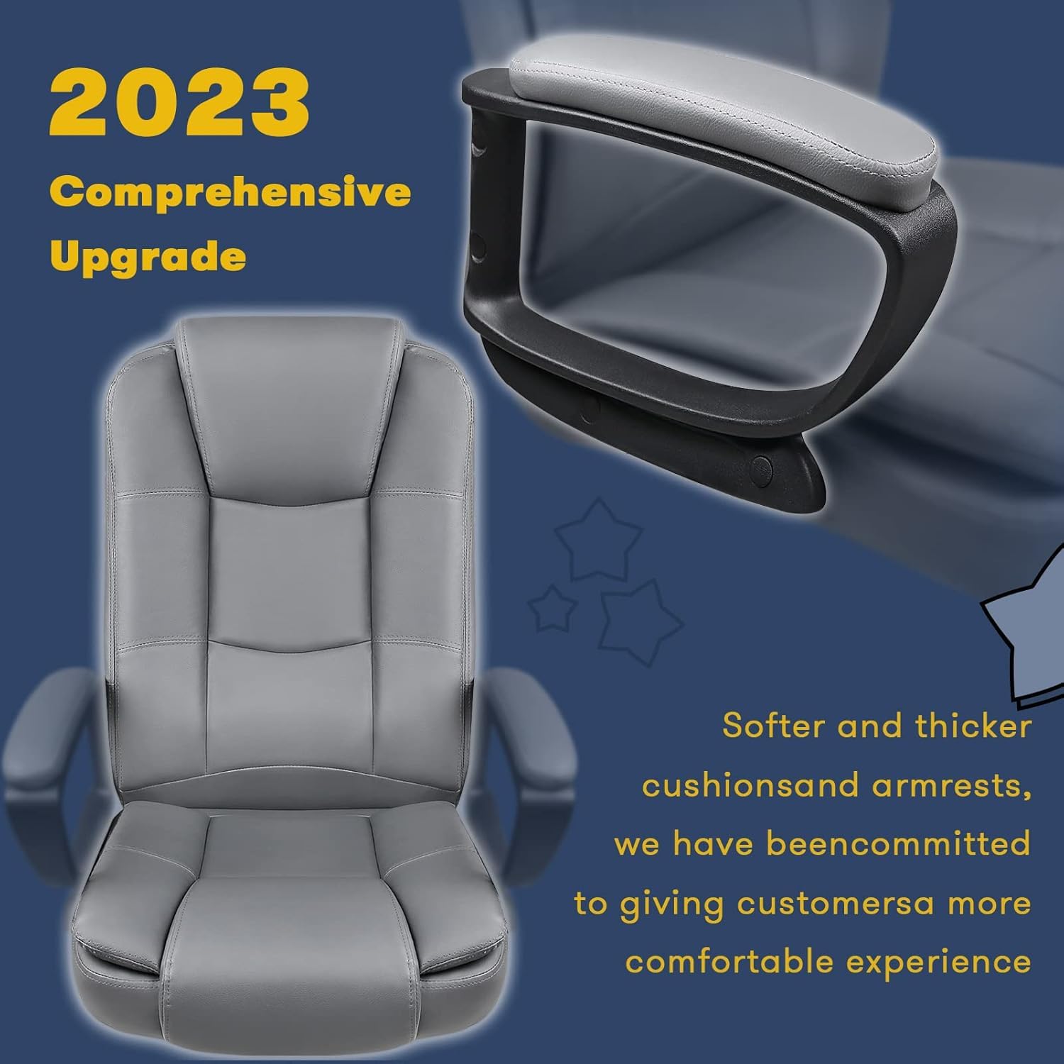 ZenVora 400 LBS Big and Tall Office Chair, Heavy Duty Ergonomic Computer Desk Chair for Home Office and Workspace