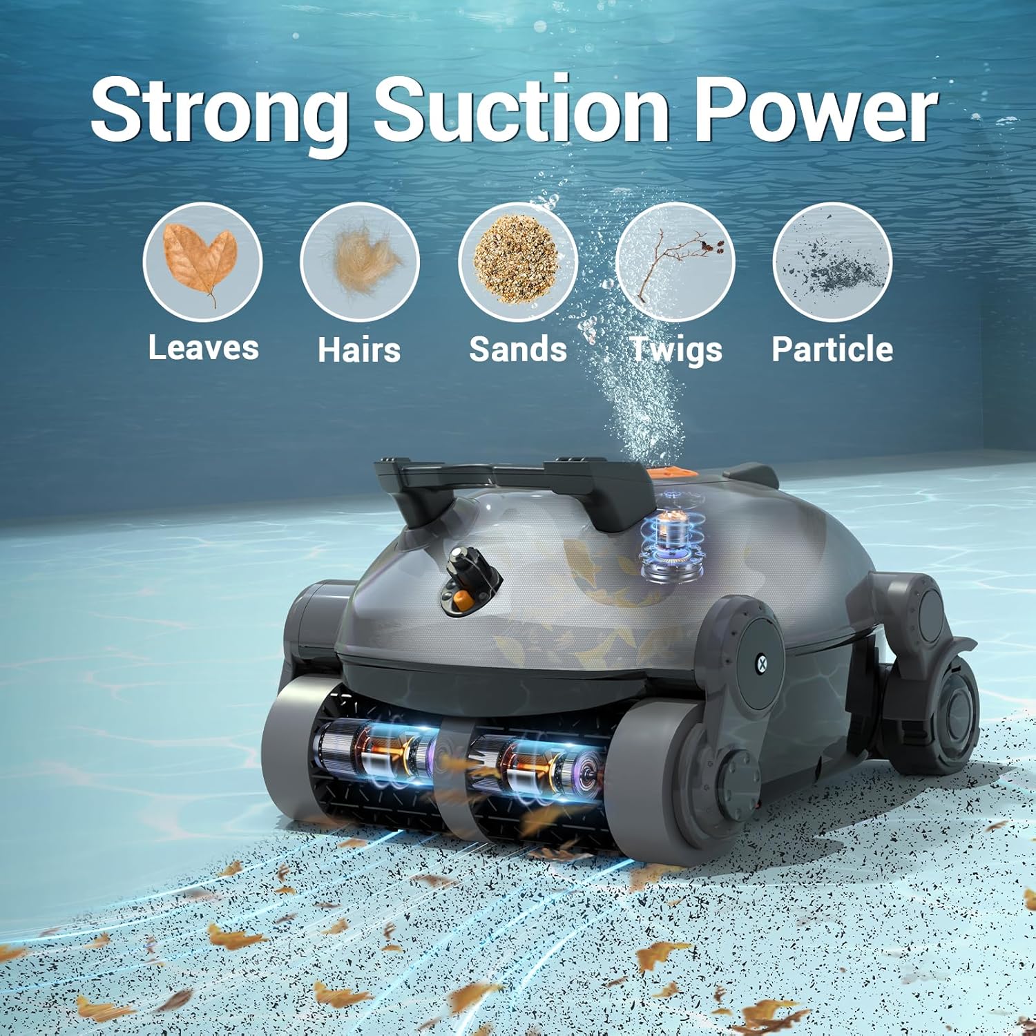 ZenVora Cordless Robotic Pool Cleaner, Automatic Wall Climbing Pool Vacuum for Swimming Pool Cleaning