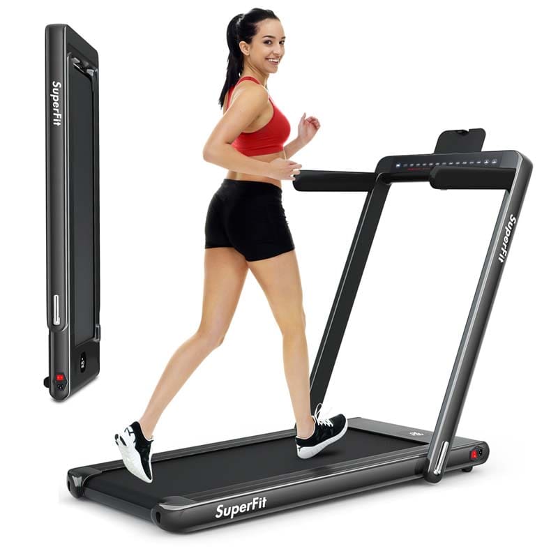 ZenVora 2-in-1 Folding Electric Treadmill, 2.25 HP, Under-Desk, with Dual Display and Smart App Control