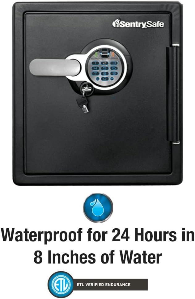 ZenVora 1.23 Cu Ft Waterproof and Fireproof Digital Safe Box, Alloy Steel Security Safe for Home and Office