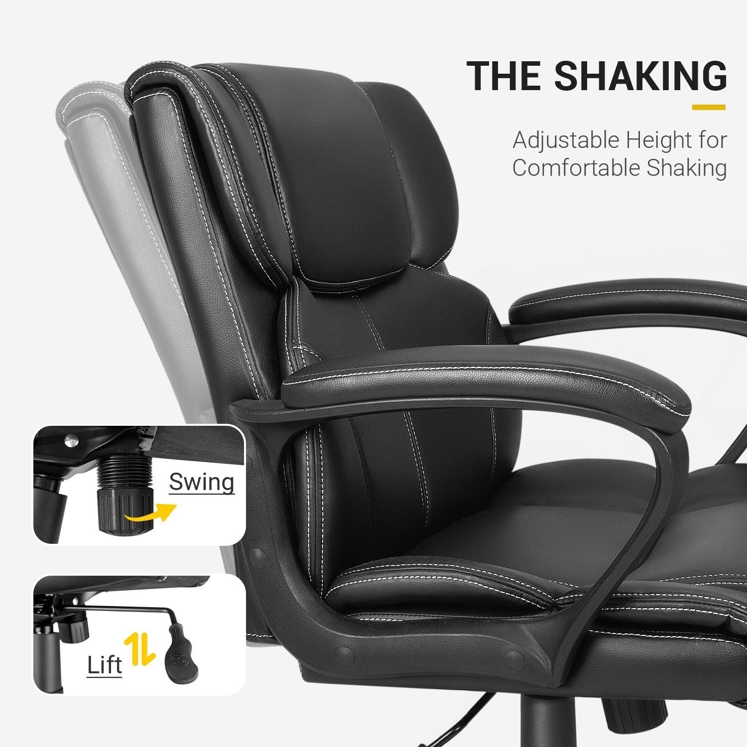 ZenVora Mid Back Office Chair, Ergonomic Swivel Computer Task Chair for Home Office, Work and Study