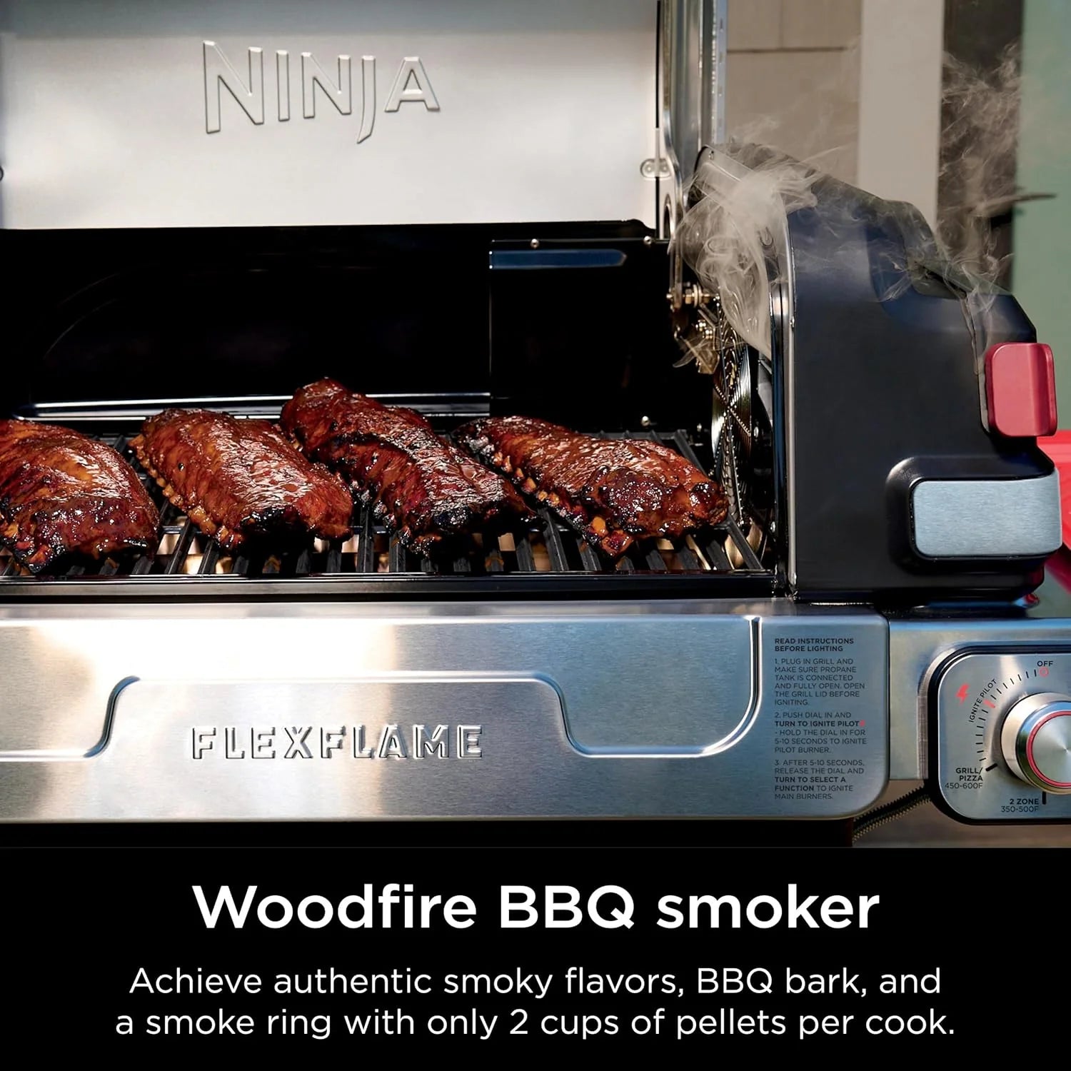 ZenVora 5-in-1 Electric and Propane Grill, 3-Burner Outdoor BBQ Grill and Smoker with Digital Controls, Griddle and Pizza Maker, Stainless Steel