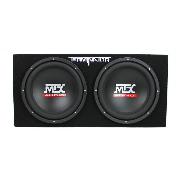 ZenVora MTX Terminator Dual 12-Inch Loaded Subwoofer Enclosure System with 1500W Mono Amplifier & Complete Amp Installation Kit