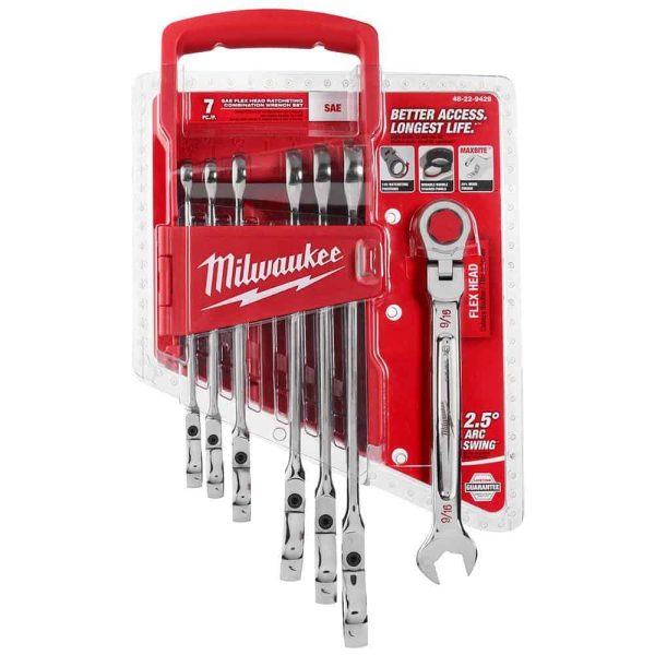 ZenVora 14-Piece Flex Head Ratcheting Combination Wrench Set SAE Metric, 144-Position Reversible Ratchet Wrenches
